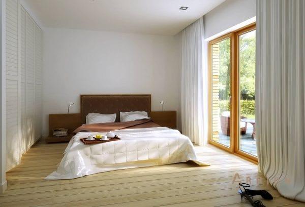 4. Проект одноэтажного дома в современном стиле с плоской кровлей , BY-3, площадью - 164 кв c мансардой, гаражом